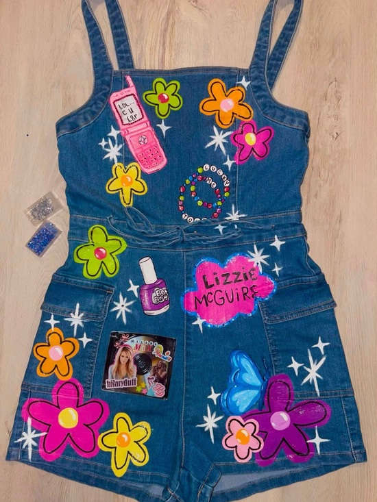Dresses & Skirts - Hilary Duff/Lizzie McGuire-inspired Y2K Denim Romper